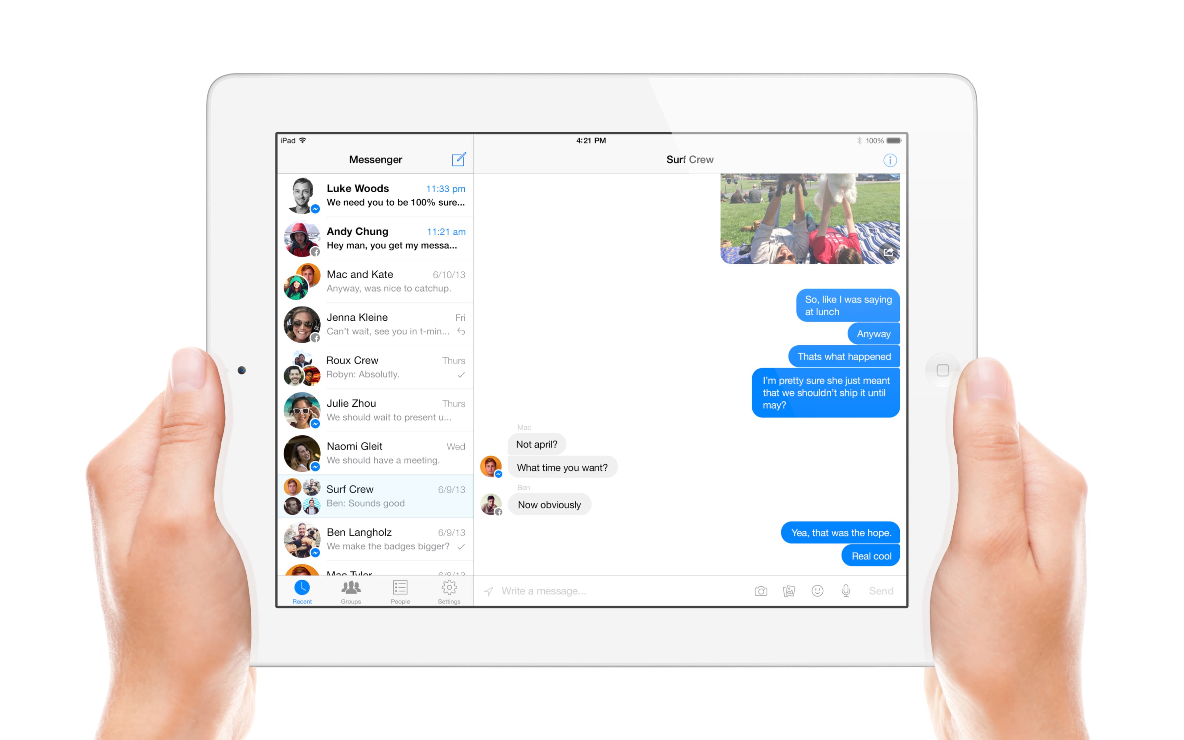 Facebook Messenger For iPad